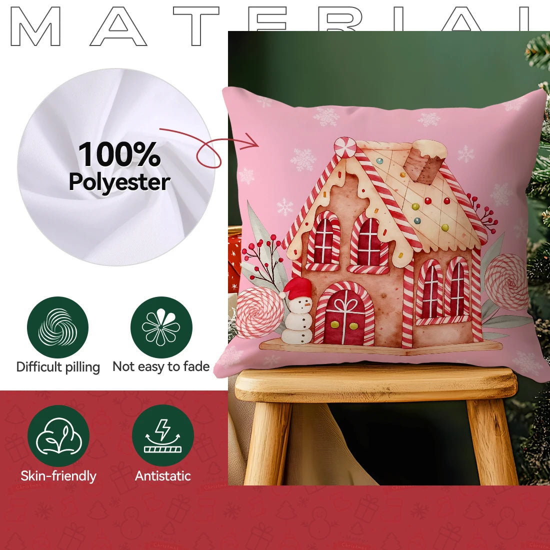 holiday 4-piece Set 40/45/50cm Cushion Cover  Pillowcase