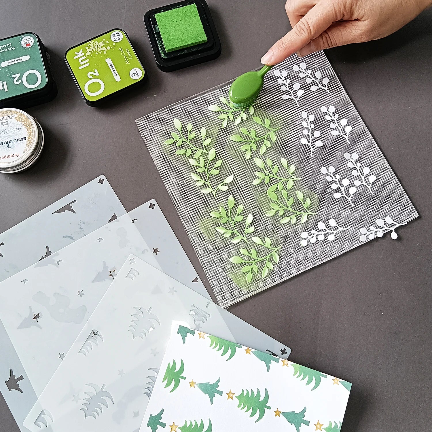 Easy Blending Grip Mat Multi-Use Sticky Mats Pad For Stamping Positioning Tool Tape-free Stencil Ink Blending Pad