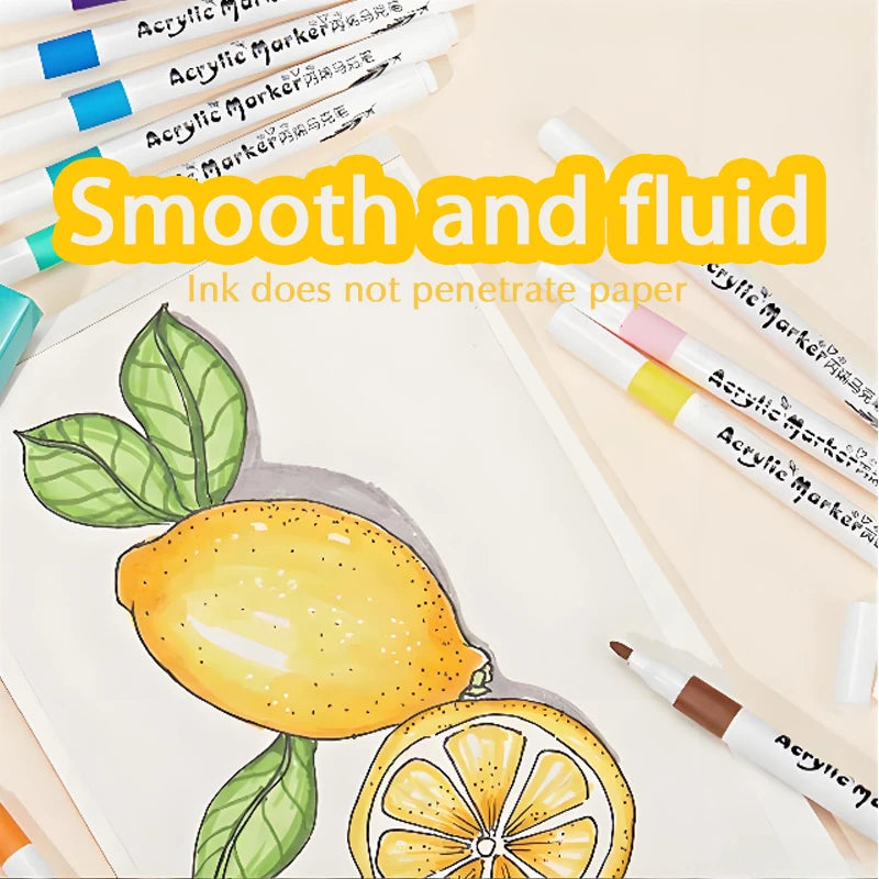 Liquid Ink Art Acrylic Paint Markers Set for Art and DIY Craft