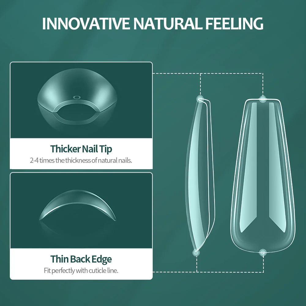 Soft Gel Nail Tips 600pcs Full Coverage Coffin Ultra Short Almond Oval Press On Nail Extension Tips For Home DIY Nail Design