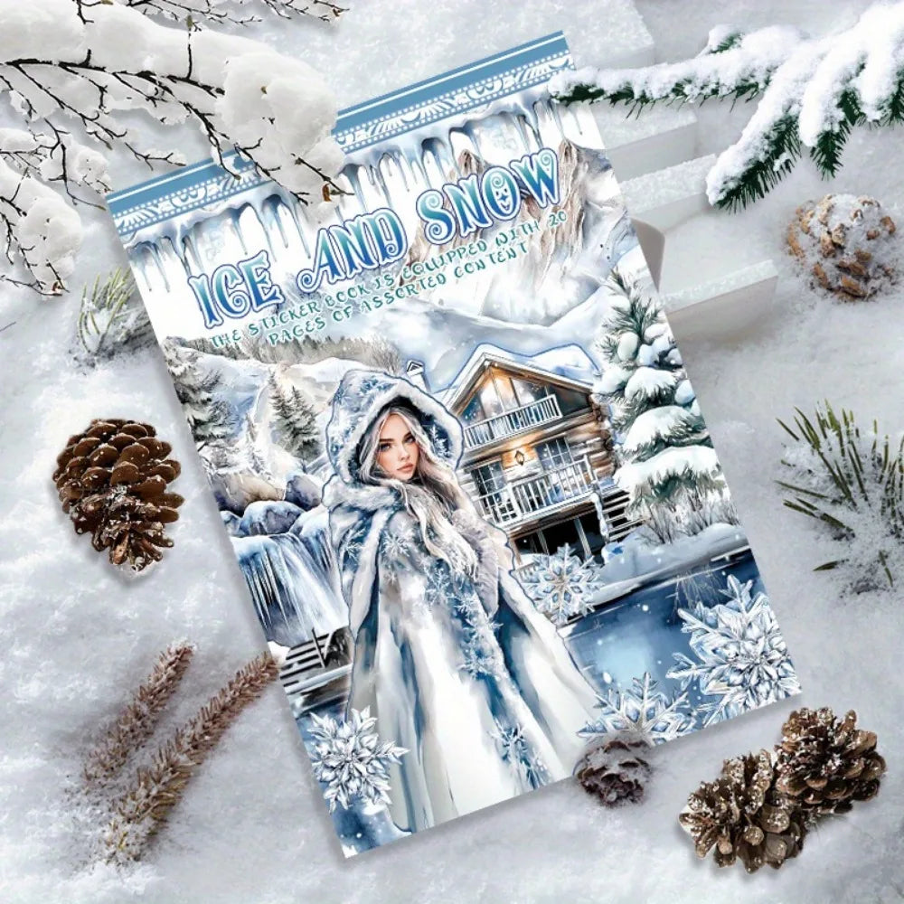 Winter Wonderland Sticker Book, Scrapbooking DIY Craft Supplies