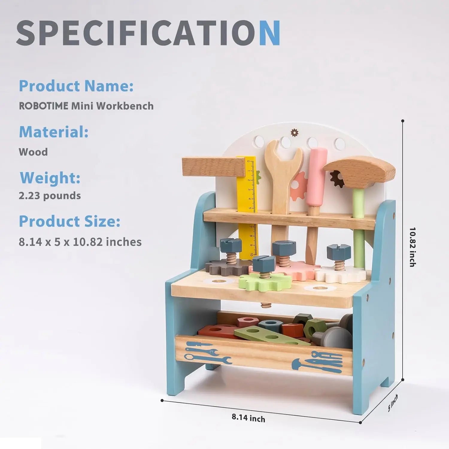 Robotime Robud  Mini Wooden Work Bench Educational