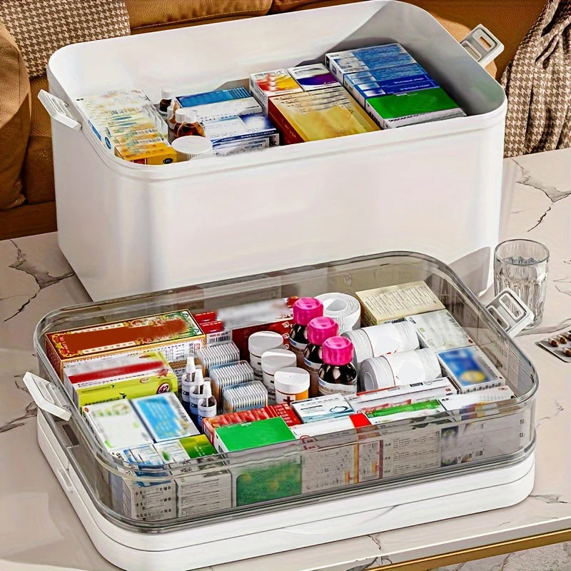 Large-Capacity Multi-Layer Medicine Organizer and How to Use It - Durable Waterproof Pill Box with Pill Storage, easy to carry, craft supplies