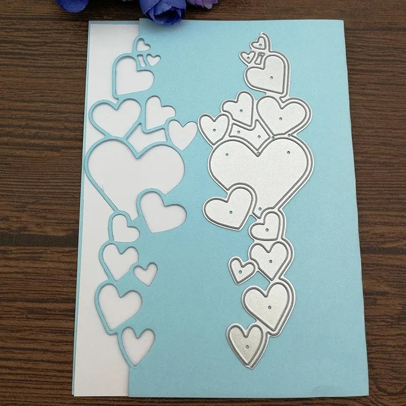 Heart Lace Edge Frame Metal Cutting Dies Stencils Scrapbooking Decorative Embossing Die
