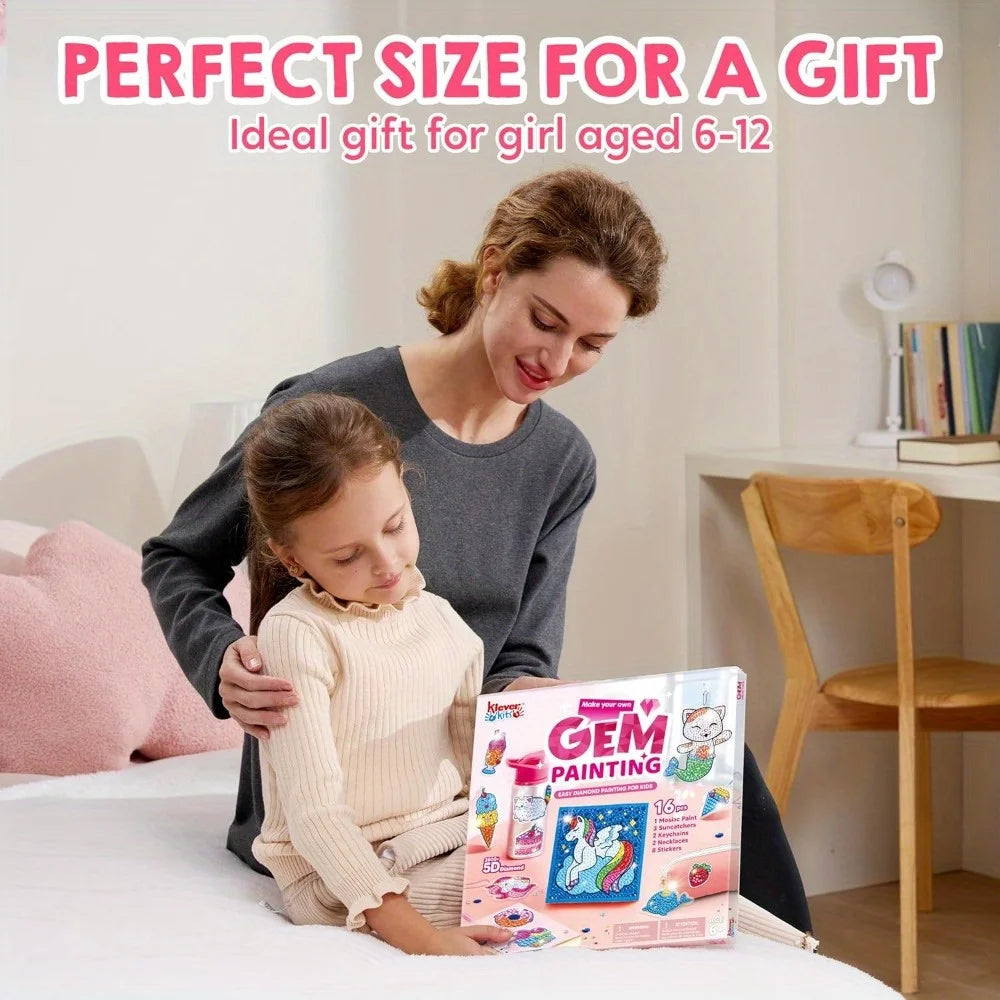 JOYFY 16 Projects Diamond Gem Painting Kit with 5D Gem
