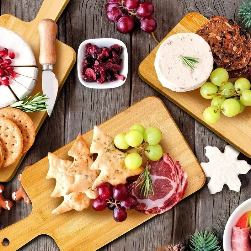 Wood Cutting Board with Handle Bamboo Wooden Kitchen Chopping Boards