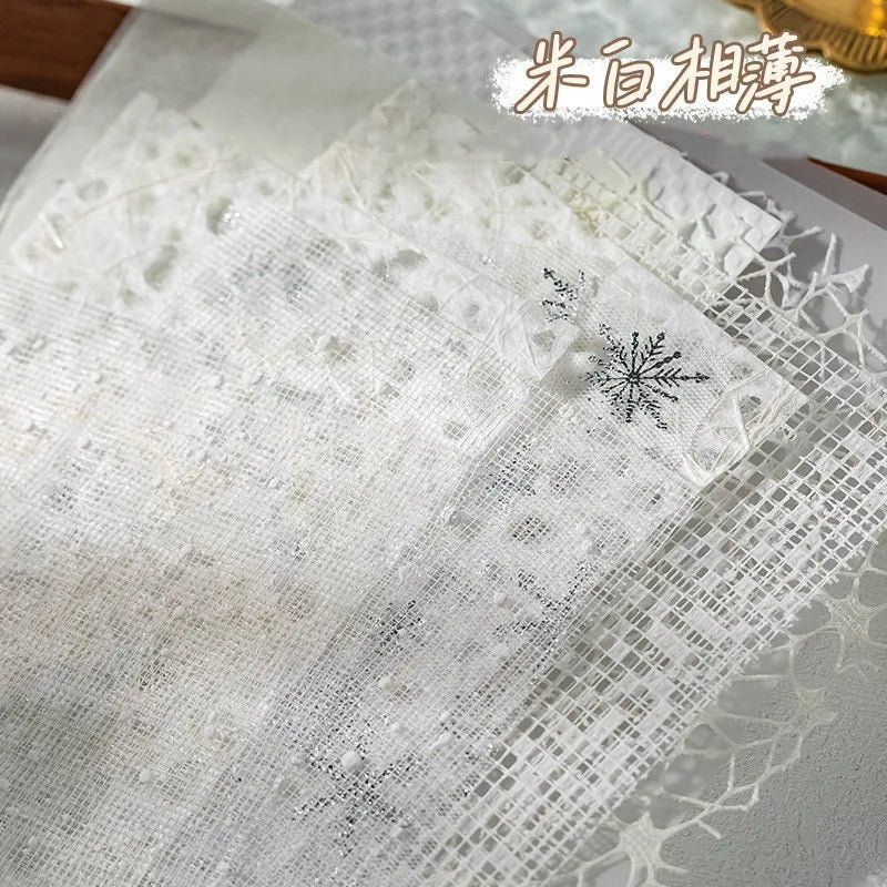 16Pcs Vintage Mixed Special Paper Gauze Scrapbooking Paper