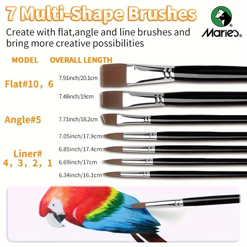 0.42oz Oil-Based Pigment & 7pcs Brushes,