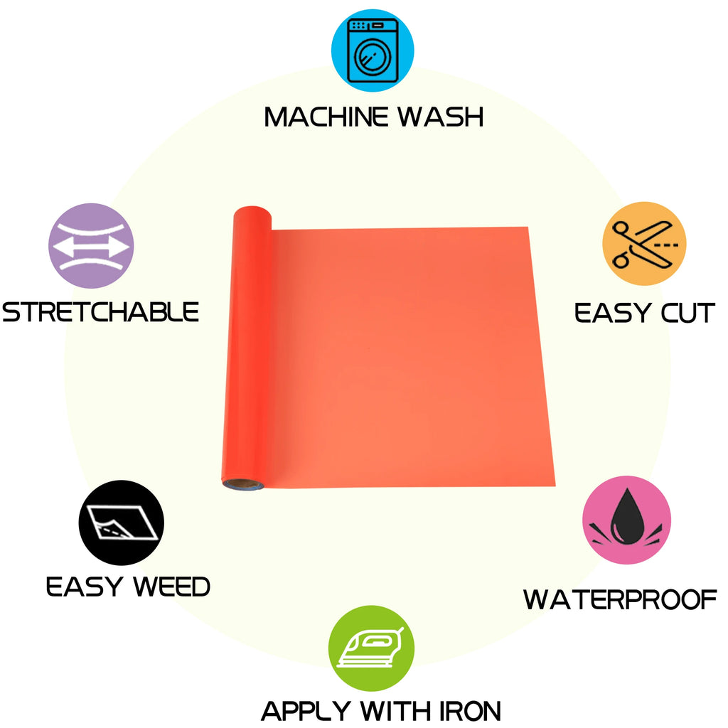 PU Fluorescence HTV for T Shirt,