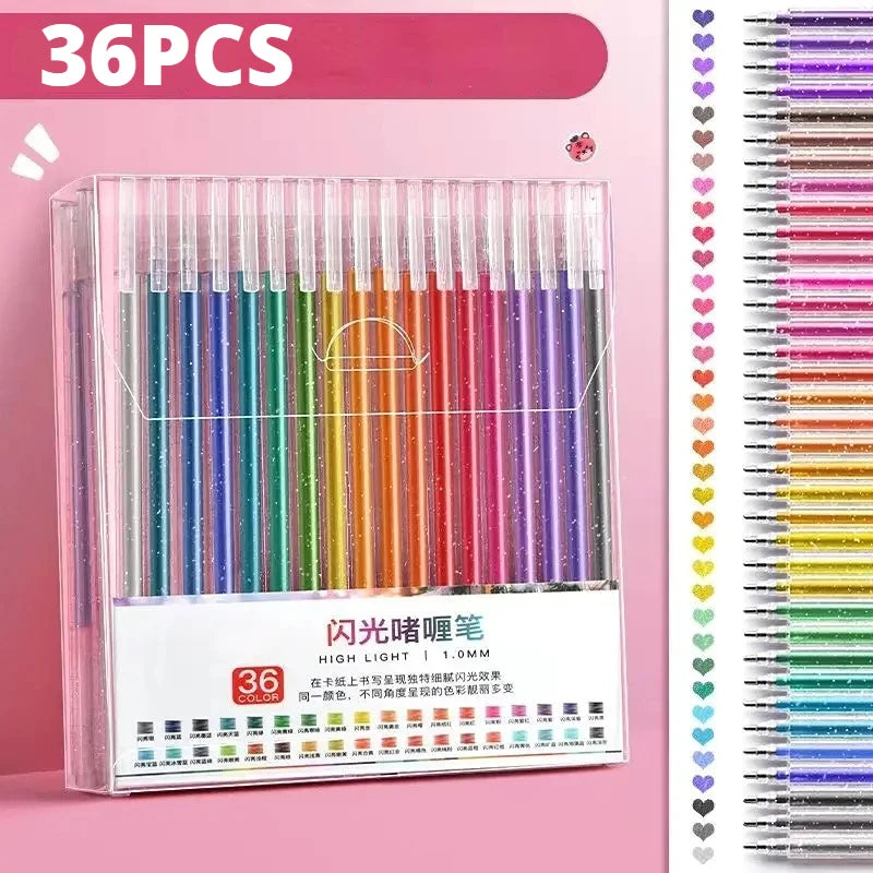 60PCS Glitter Gel Pens Set,