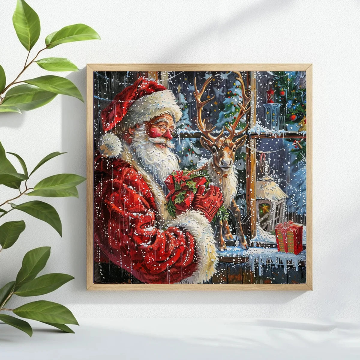Santa Claus 40X40CM/15.74inch cross stitch Kit 11CT/14CT E