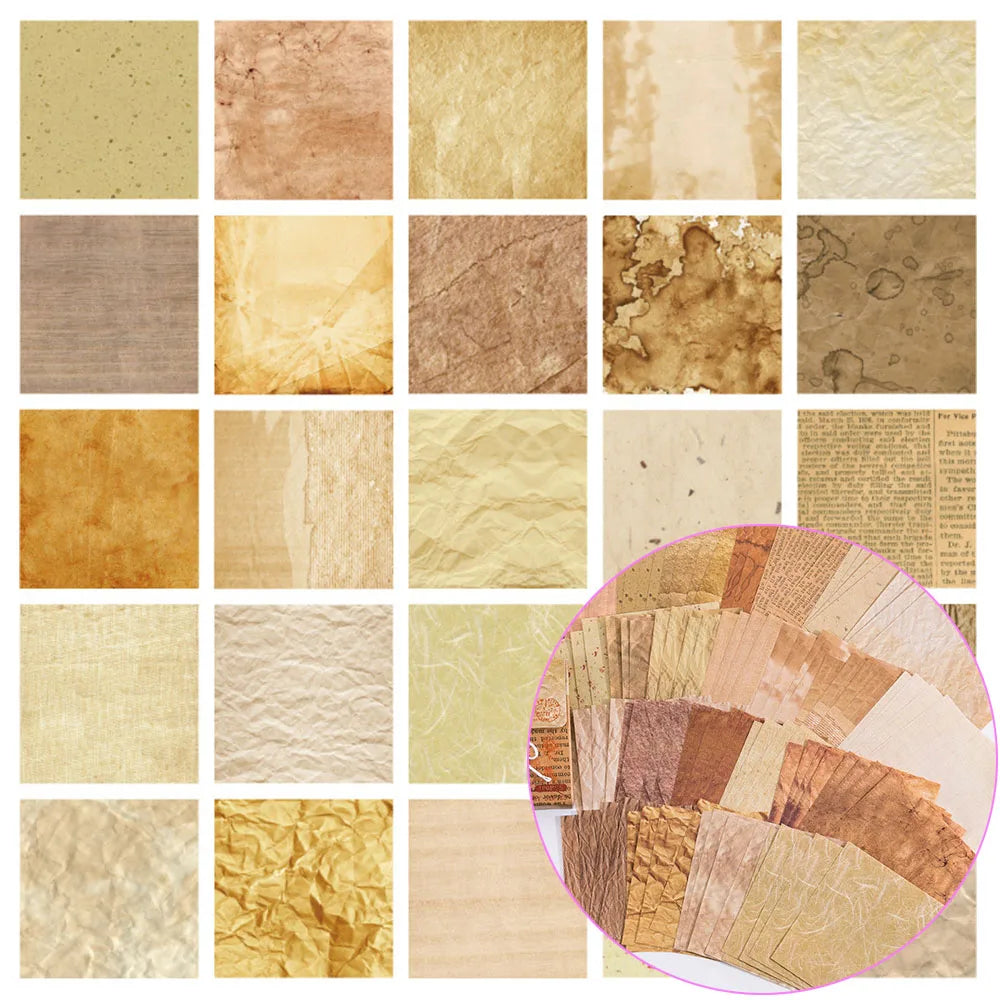 Colorful  Background Craft Paper Junk Journal Planner Scrapbooking