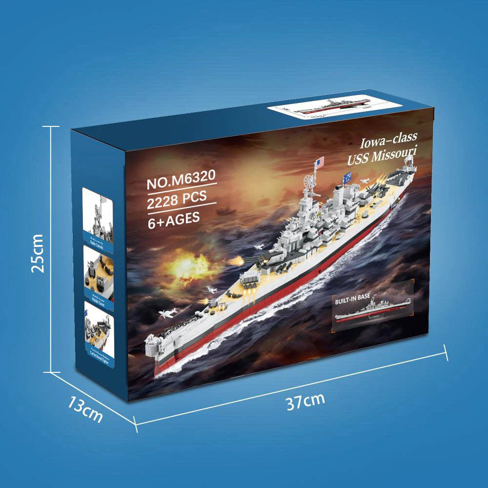 2228PCS USS Missouri battleship building block kit