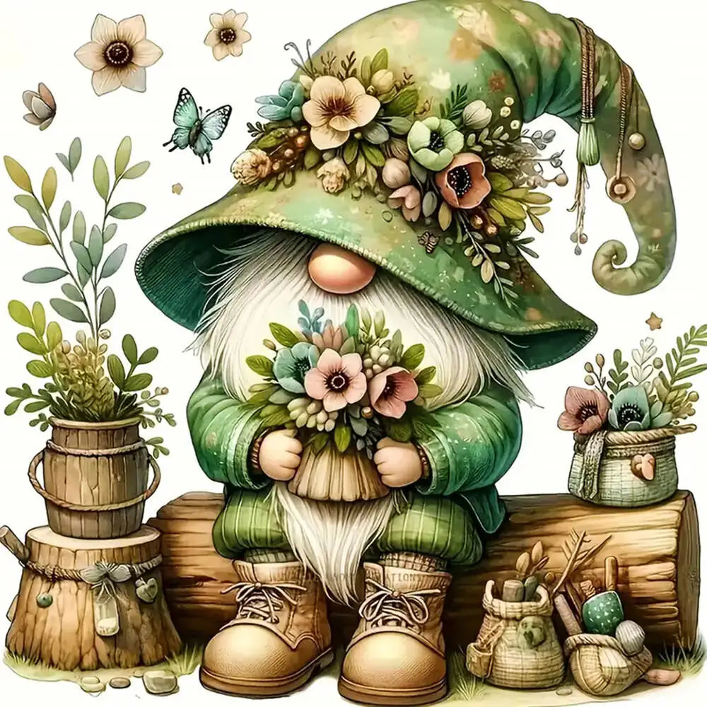 Diamond Dwarf Mushroom  Gnome Full Drill