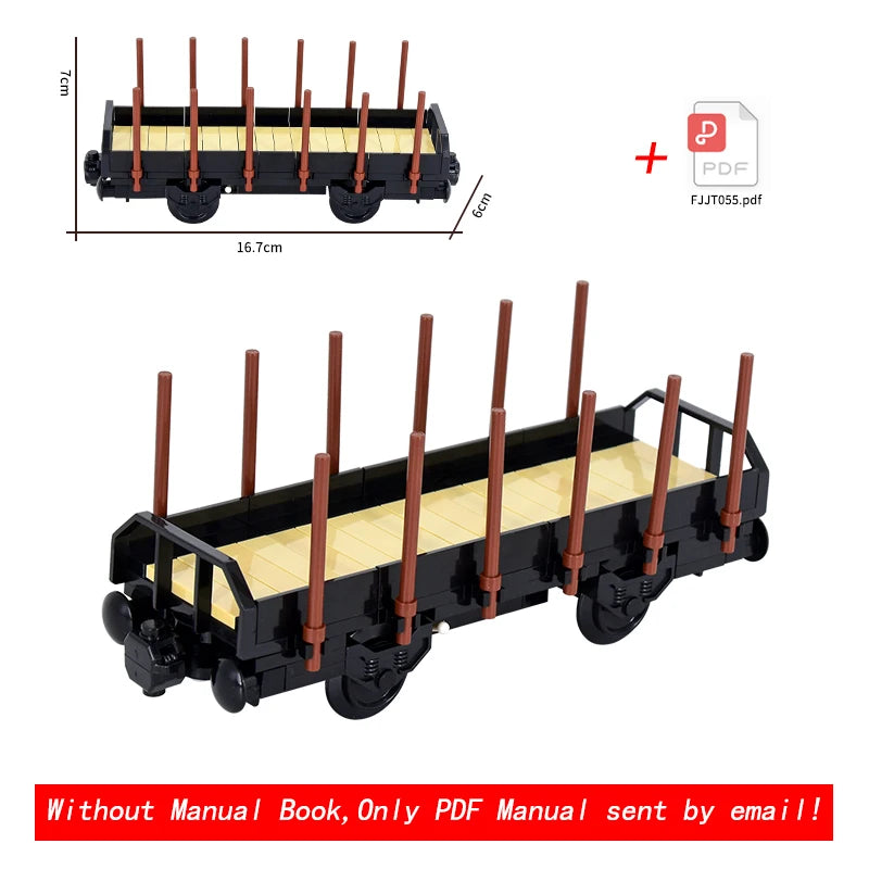 City Christmas Retro Sightseeing Carriage Tank Car Train MOC Railway Express