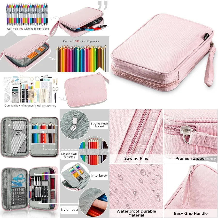 Big Capacity Storage Pouch for Marker Pens Pencil Case with Simple Design compact