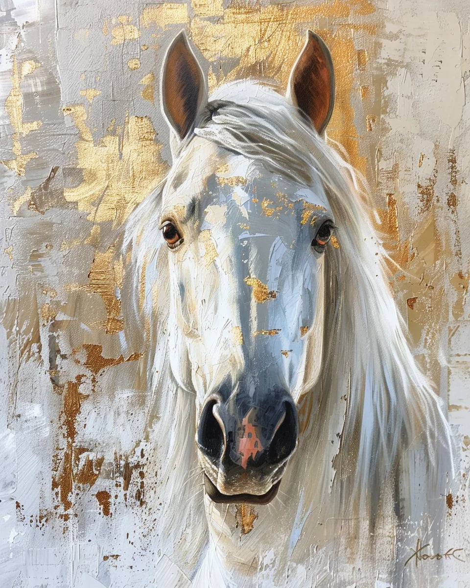 Painting By Numbers Galloping Horse Flower Animals Adult Acrylic Kit Seascape