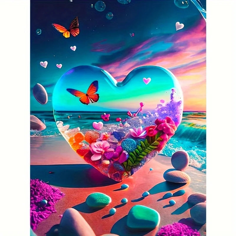 1-piece DIY seaside landscape pattern full diamond art