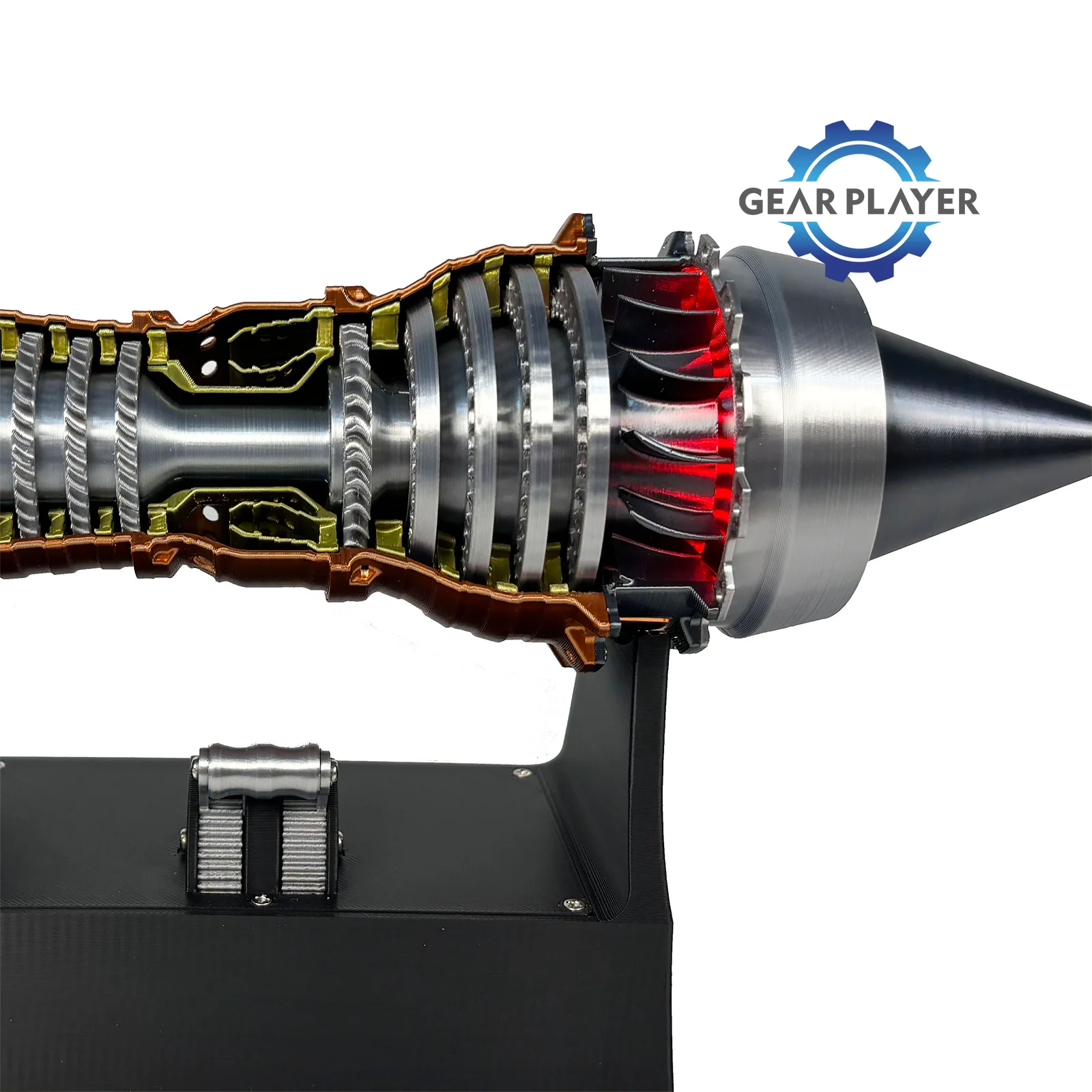 Turbojet Engine Model Kit Adjustable Speed Tail Flame Simulation