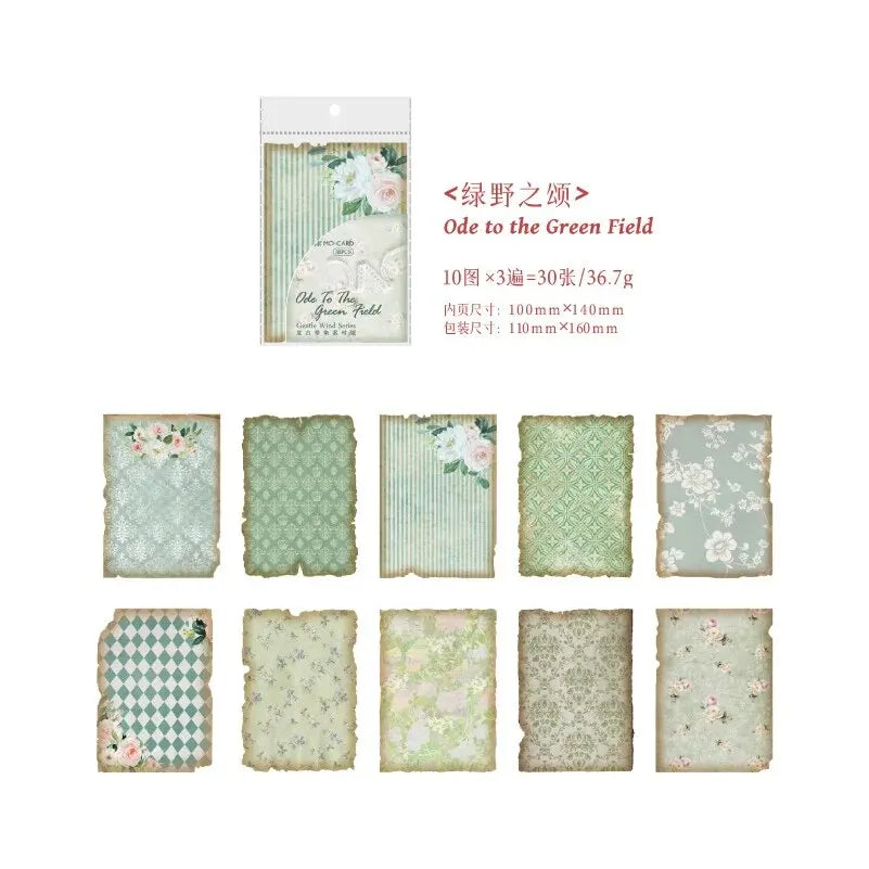 30pcs/pack Gentle Wind Series Bottom Non-self-adhesive