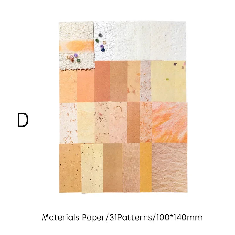 31pcs/pack Gauze Materials Paper Scrapbooking Decor Craft Paper Collage Junk Journal Stationery