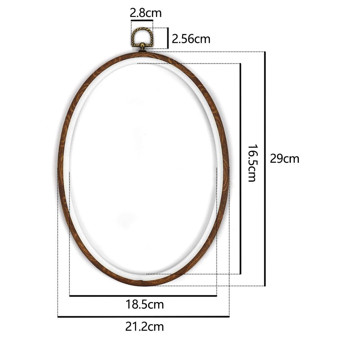 Round Wooden Color Embroidery Hoops Frame Set, Plastic Embroidery Hoop Rings For DIY Cross Stitch