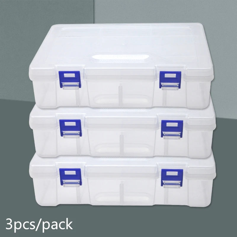 1/3/5pcs Transparent plastic storage box