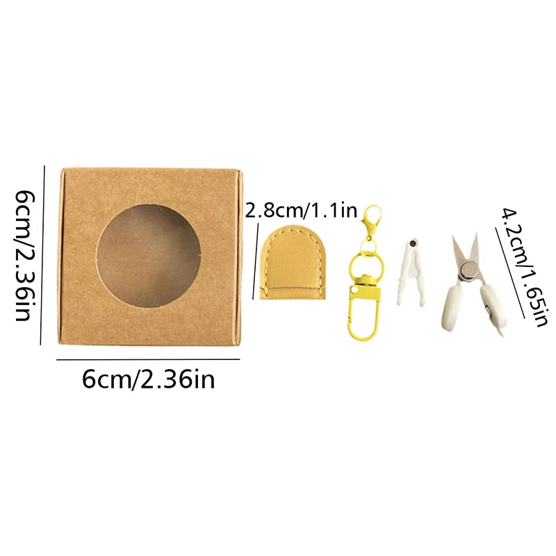 Metal Portable Sewing Small Scissor With Protective Cover Straight Tip Scissors