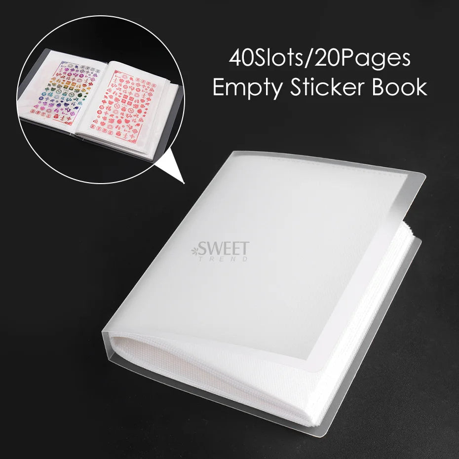 100 Slots Nail Art Stickers Storage Book