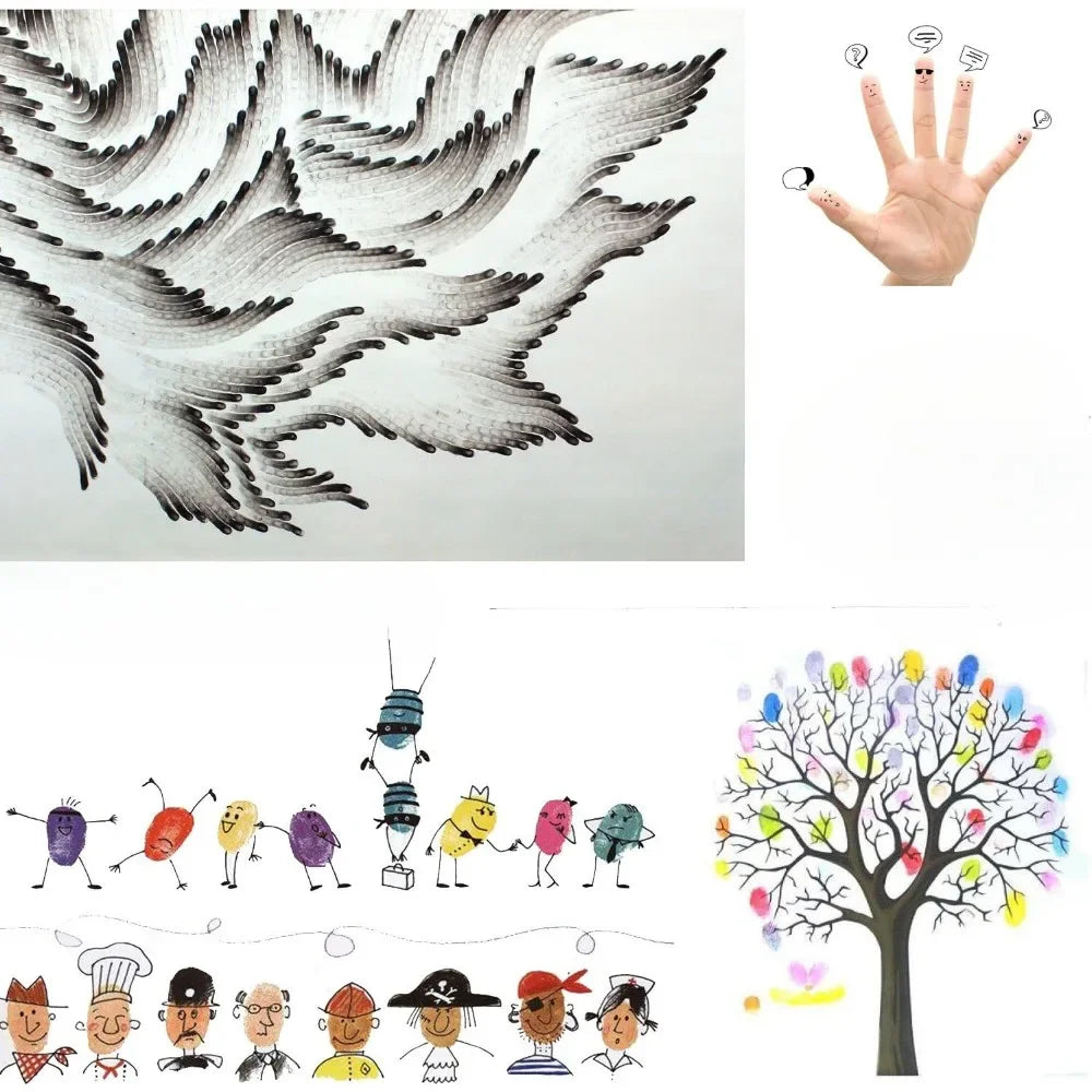 Rainbow Finger Ink pad for Kids (Pack of 20)