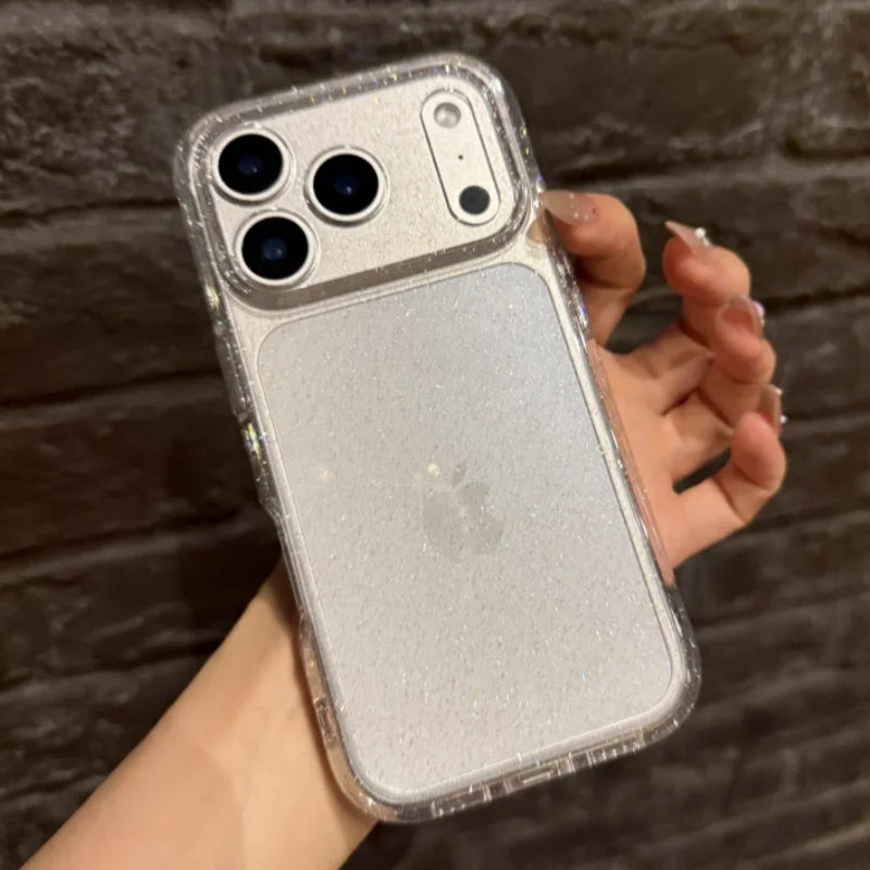 Luxury Bling Glitter Clear Phone Case For iPhone  Shockproof Transparent Soft Cover