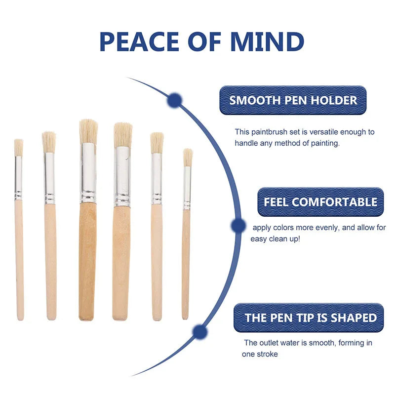 6/12/18pcs Stencil Paint Brushes Set