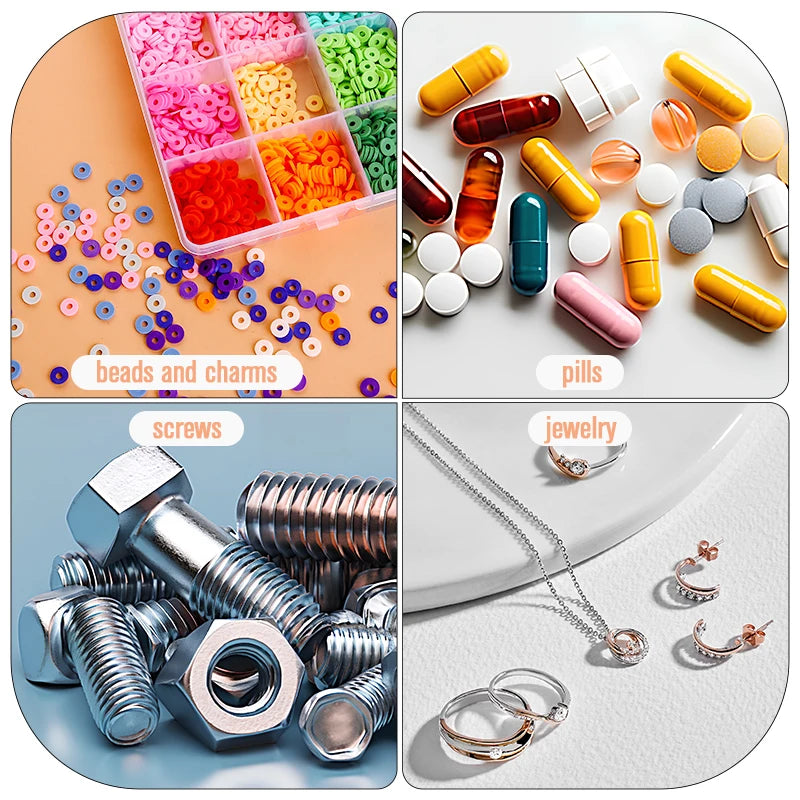 Transparent Storage Containers, 7 different sizes