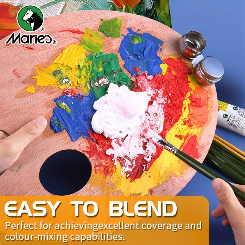 0.42oz Oil-Based Pigment & 7pcs Brushes,