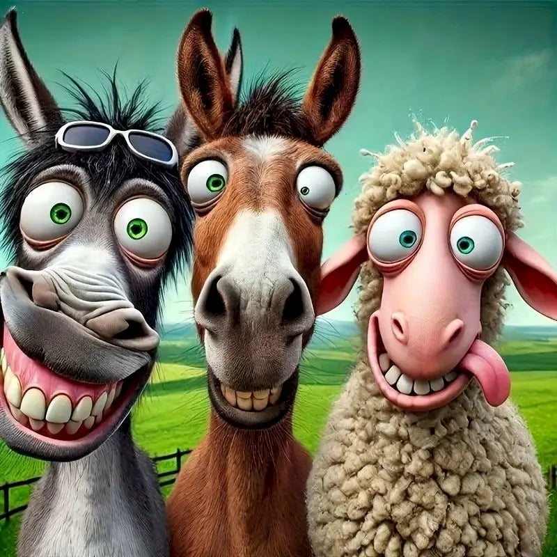 Funny Animals 5D Diamond Art Painting Kits for Adults