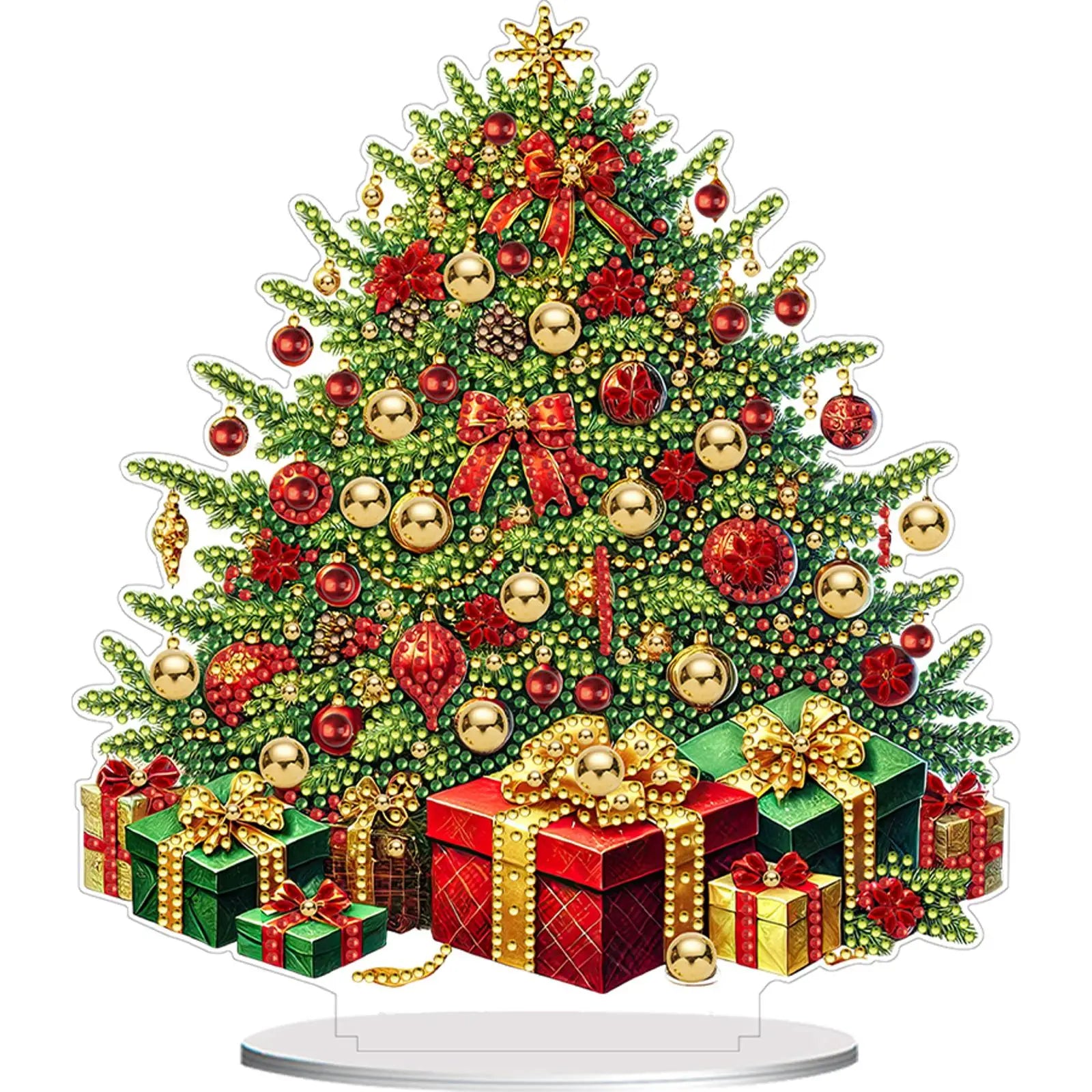 2D Flat Xmas DIY Diamond Painting Tabletop Ornaments Kit