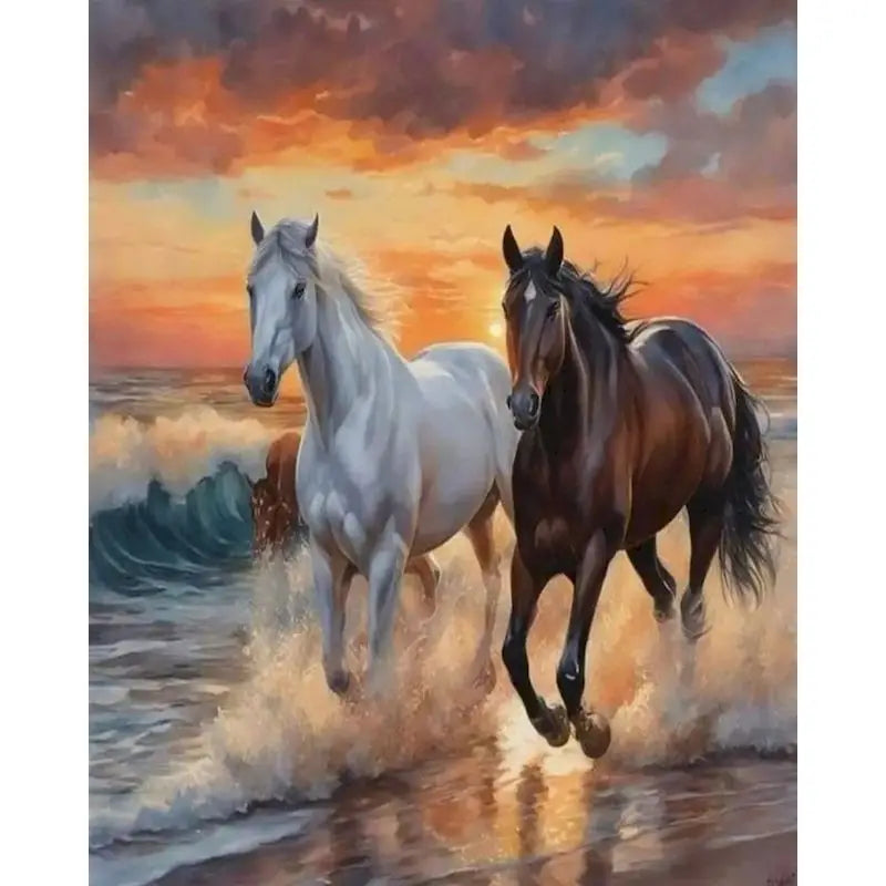 40x50cm Oil Painting By Numbers For Adults Horse Animal Paint By Number