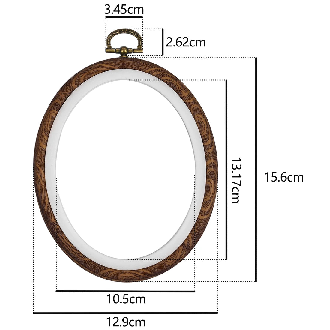 Round Wooden Color Embroidery Hoops Frame Set, Plastic Embroidery Hoop Rings For DIY Cross Stitch