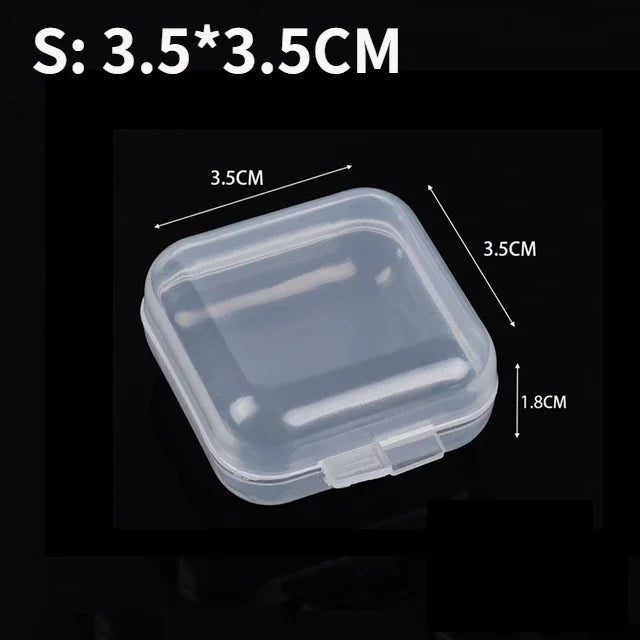60/6PCS Mini Storage Box Transparent  Storage Box