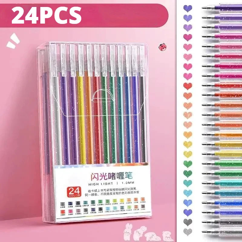 60PCS Glitter Gel Pens Set,