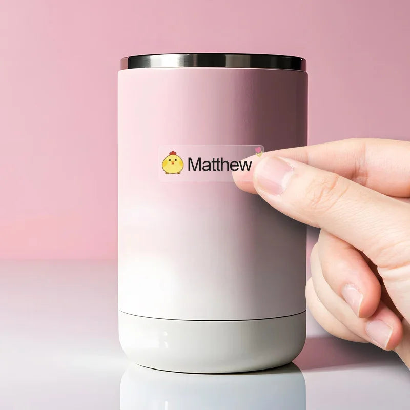 Custom Waterproof Transparent Personalized Multilingual Labels for (Hebrew/English/Spanish)