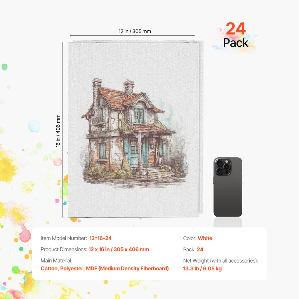 Canvas Boards Painting White