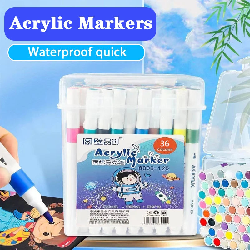 Liquid Ink Art Acrylic Paint Markers Set for Art and DIY Craft