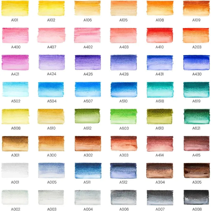 Watercolor Brush Pens 48, Flexible Tip Drawing Markersd