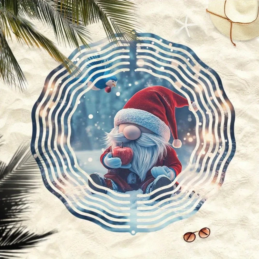 Christmas Gnome 3D Metal Wind Spinner