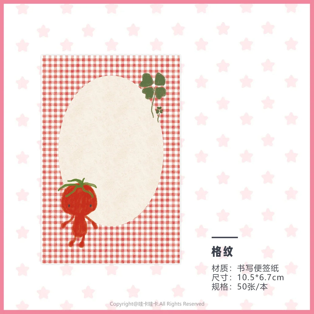 Strawberry Memo Pads Style M5 Scrapbook Paper Journal