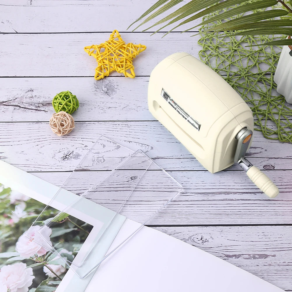 Cutting Embossing Machine Portable Scrapbook Die Cutter Machine Practical Craft Tool with Plastic Backing Plate Home DIY Gadgets