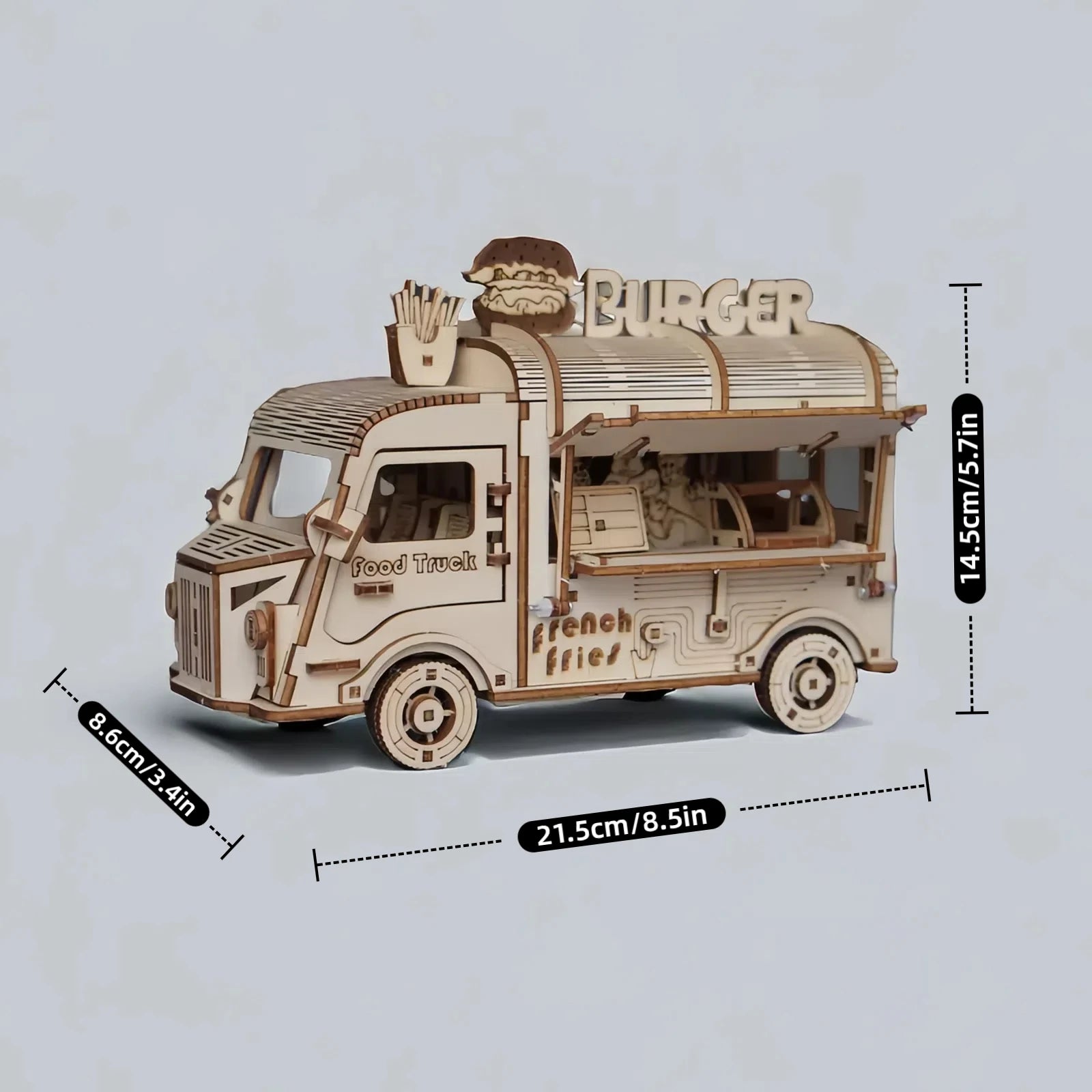 3D Wooden Puzzle Fast Food Car Model,