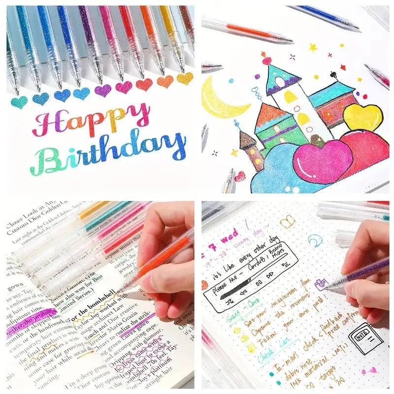 60PCS Glitter Gel Pens Set,