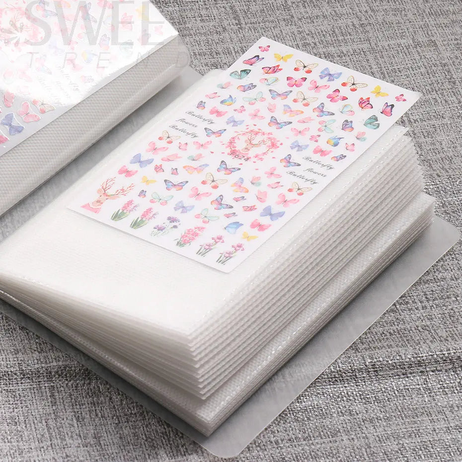 100 Slots Nail Art Stickers Storage Book
